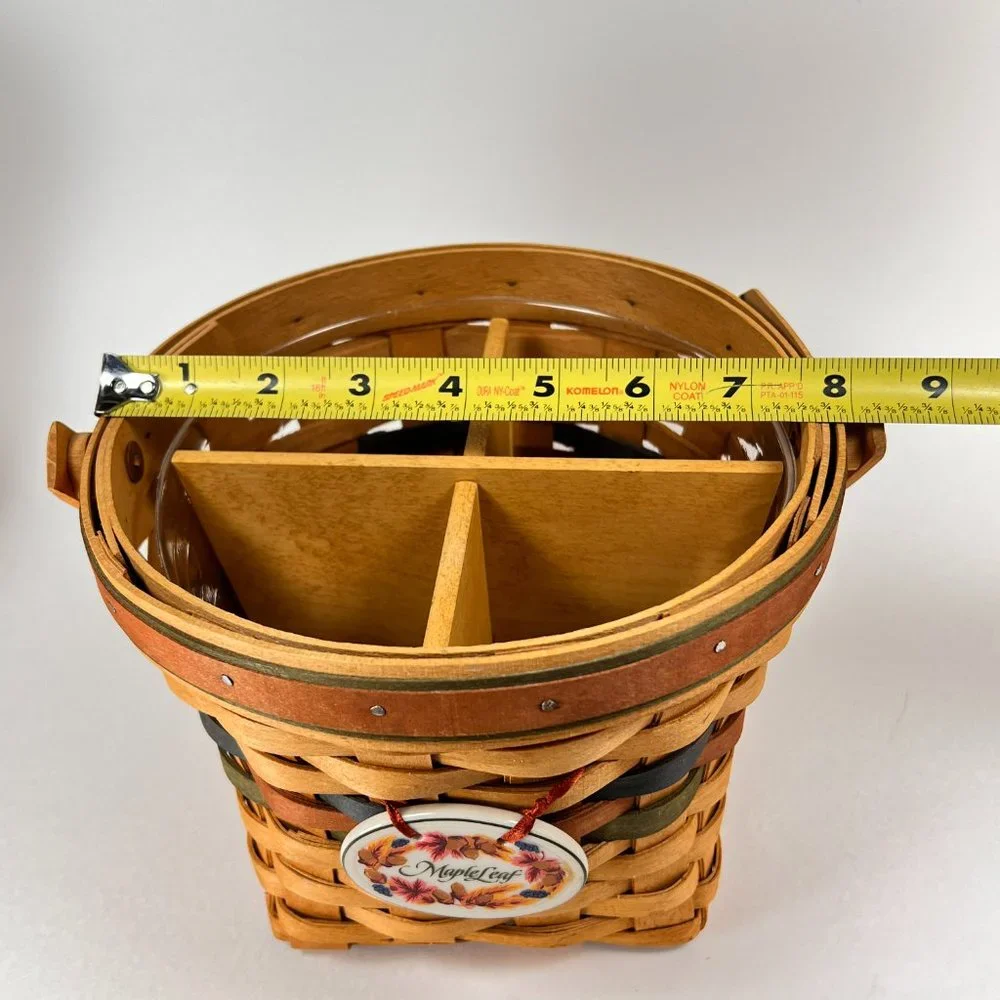Vtg Longaberger Basket Maple Leaf Shades of Autumn Divider Protector 90s